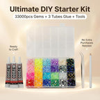 33000Pcs Rhinestones for Bedazzling, 3mm Bedazzler Kit - Image 2