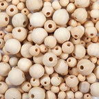 280pcs Wooden Beads for Crafts 5 Sizes Unfinished Wood Bead Bulk 8mm, 16mm - Image 7