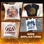 Tintnut Multicolored Flame Heat Transfer Vinyl, stretch washable, heat press & - Image 6