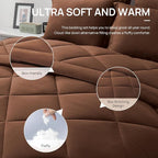 Love's cabin California King Comforter Set Brown, 7 Pieces California King Bed - Image 7
