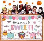 ojustbeok Halloween Bulletin Board Halloween Ghost Classroom Decorations Set - Image 6
