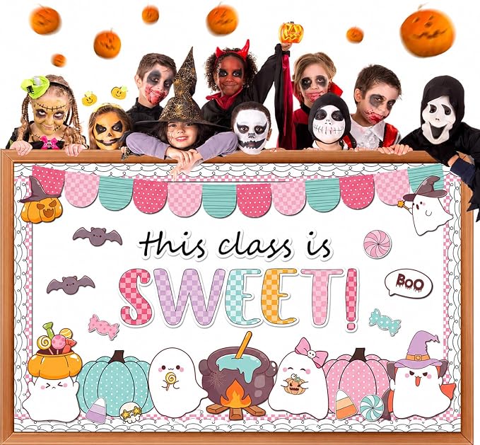 ojustbeok Halloween Bulletin Board Halloween Ghost Classroom Decorations Set - Image 6