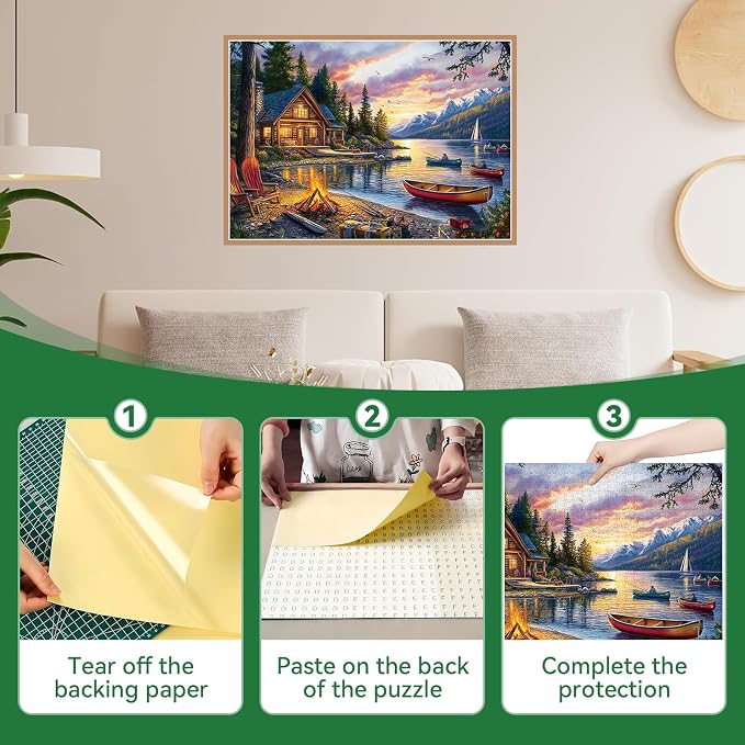 500 Piece Jigsaw Puzzle for Adults – Peel & Stick Puzzle Saver Sheets Included - Image 3