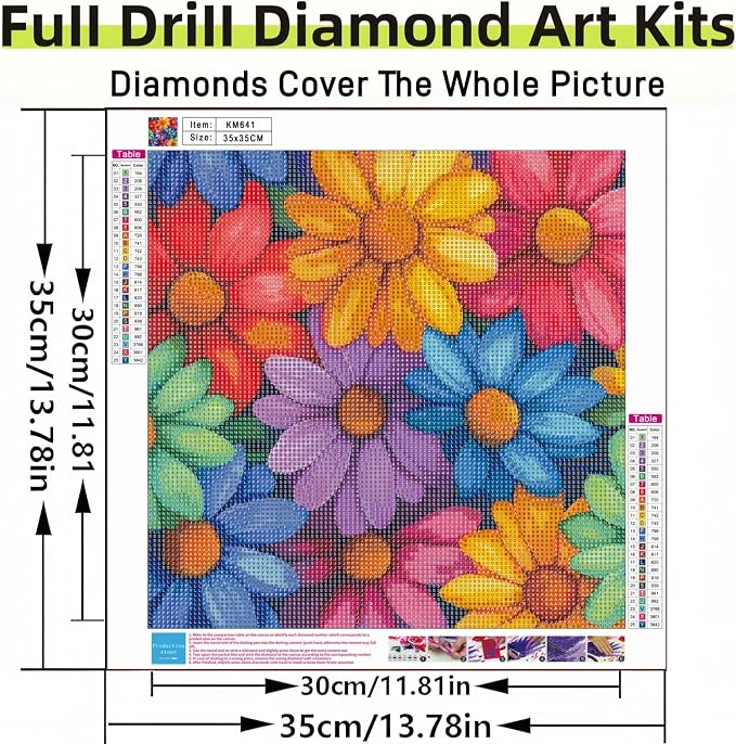 Flowers Diamond Art Kits for Adults, 5D Diamond Painting for Adult Beginners - Image 3