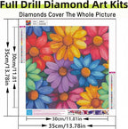 Flowers Diamond Art Kits for Adults, 5D Diamond Painting for Adult Beginners - Image 3