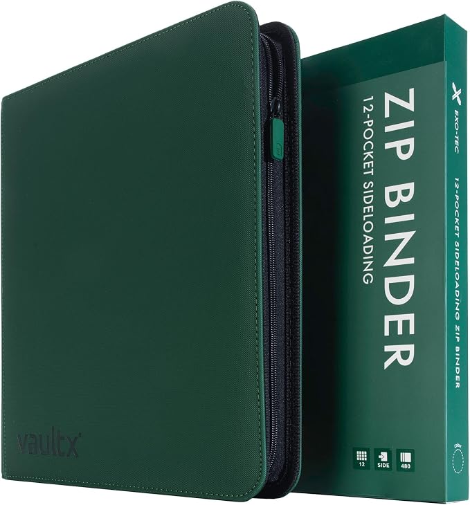 Vault X 12 Pocket Zip Trading Card Binder 480 Cards Exo-Tec | Holds 480 by VaultX