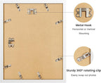 11x14 Picture Frame with Wavy Mat, Wooden Real Glass 11 x 14 Photo Frame - Image 4
