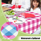 Smiry Rectangle Table Cloth, Waterproof Vinyl Tablecloth - Image 2