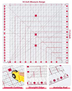 Quilting Ruler for Precise Fabric Cutting 11.5" x 10.5" Quilt Rulers Quilting - Image 2