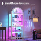 6-Tier Arched Glass Display Cabinet - Image 4
