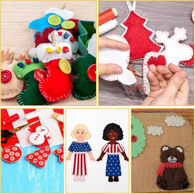 10Pcs Felt Sheets Fabric, 1mm | Polyester, - Image 3