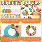 Hollowfly 48 Sets Vintage Wreath Craft Kits DIY Bunny & Chick Paper Crafts Make - Image 4