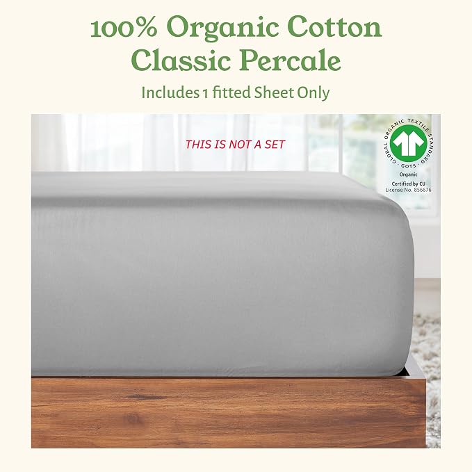 California Design Den California King Fitted Sheet Only, 100% Organic Cotton - Image 4