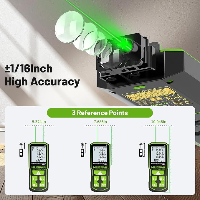 Huepar S60-G-BT Professional Bluetooth Laser Measuring Tool, 200ft | APP Control - Image 4