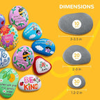 Simetufy 30 River Rocks for Painting 1.2-3.5 inch, Natural Stones, Smooth & - Image 2