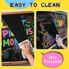 Window Chalk Markers for Cars Glass Washable: 8 Colors Jumbo Liquid Chalk Paint - Image 4