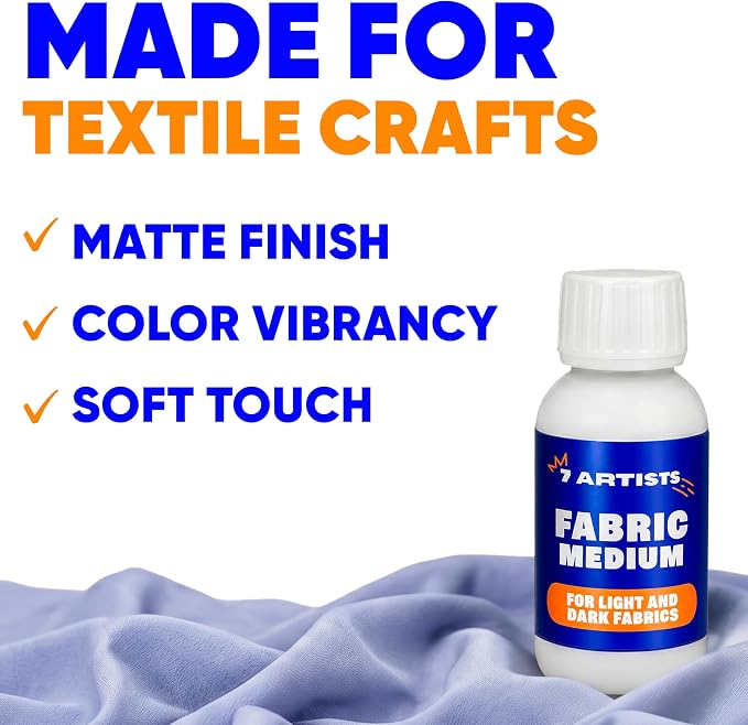 Fabric Medium for Acrylic Paint 8.45 fl oz – Turn Acrylics Into Washable Fabric - Image 6