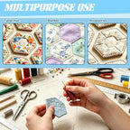 Neworkg 700 PCS Hexagon Piecing Paper Templates, 1.25" White Paper templates - Image 5