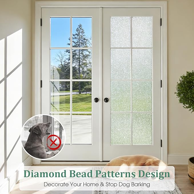 Coavas Window Privacy Film, Frosted Glass Window Film, Decorative Static Cling - Image 4