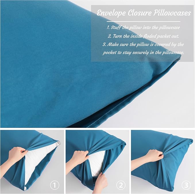NTBAY Queen Pillow Cases Set of 2, 2 Pack Brushed Microfiber 20x30 Pillow Cases - Image 5
