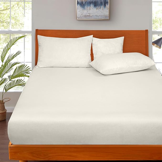 ROYALE LINENS 300 Thread Count 100% Long Staple Combed Cotton Fitted Sheet King - Image 5