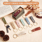 Wavyknot 300 Pcs PU Leather Keychain Blanks Bulk Laser Engraving Blanks - Image 3