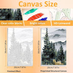 Mandun 3 Pack Paint by Numbers for Adult, Landscape Paint by Numbers Kit for - Image 2