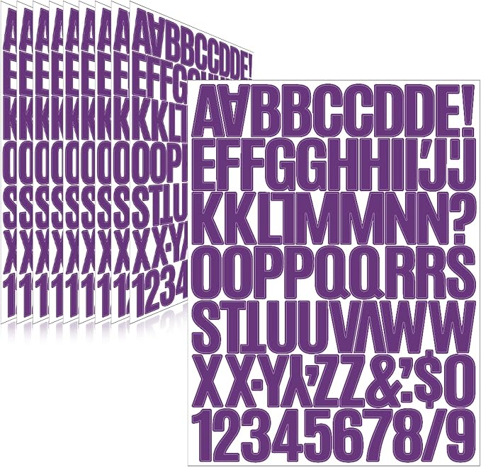 Letter Stickers, Mailbox Numbers, 1.5 Inch Waterproof Vinyl Alphabet | 1 1/2 by Llewyn