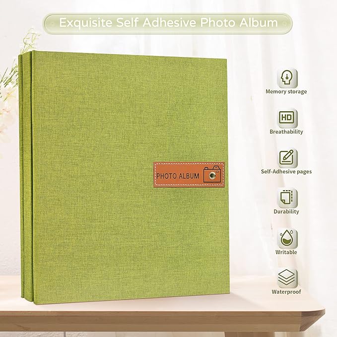 Popotop Large Photo Album Self Adhesive 4x6 5x7 8x10 Scrapbook Album DIY - Image 2