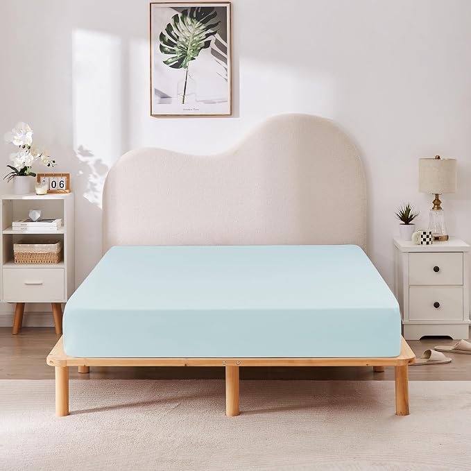 HBHLFZ Full Fitted Sheet Only, Soft Breathable Bottom Sheet - Image 6