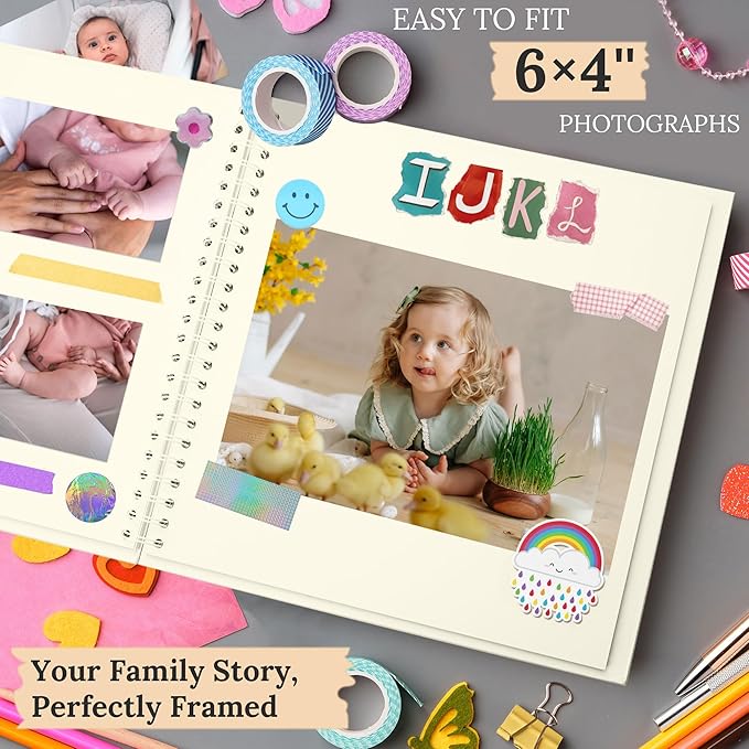 Scrapbook 7x7 Inch DIY Scrapbook Album Hardcover Kraft Paper 40 pages/20 sheets - Image 3