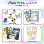 36 Sheets Holographic Laminate Sheets Clear Holographic Sticker Paper | Self - Image 4