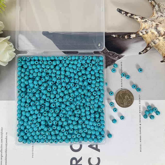 Turquoise Beads Bulk 6mm - Image 4