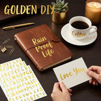 Outus 576 Pcs 8 Sheets Letters Stickers Vinyl Alphabet Number Decals Back to - Image 3
