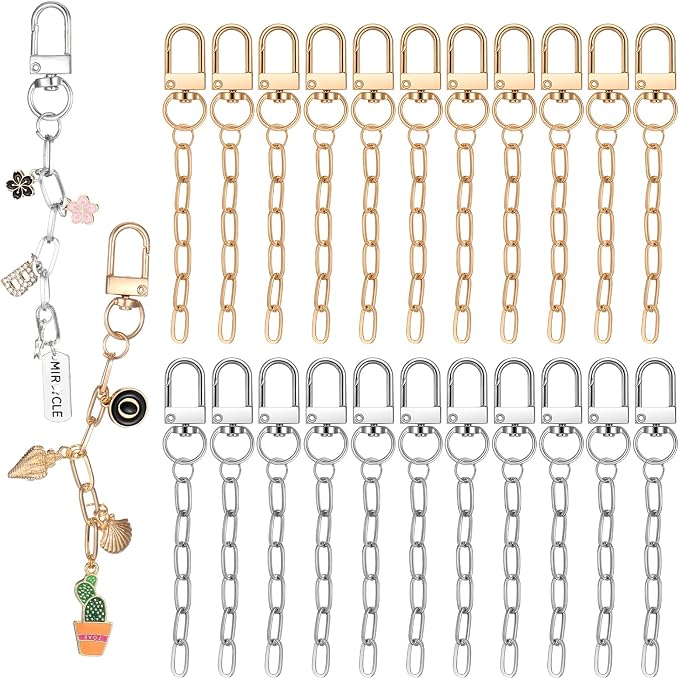 QFGasre Keychain Making Kit Lobster Claw Clasps Extender Chains DIY Craft by Unknown