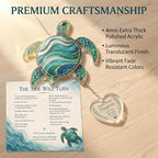 Devory Sea Turtle Gifts for Women, 4 Inch Acrylic Turtle Suncatcher for Windows - Image 3