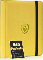 Premium 9 Pocket Card Binder for 540 Cards, Fabmaker PU Cover Trading Card by Fabmaker