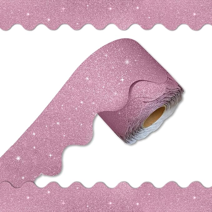 70Ft Shine Bulletin Board Borders，Scalloped Poster Boards Decorations Trim by Unknown