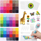 Quefe Fuse Beads Kit 36000 Pcs 72 Colors 2.6mm Mini Beads Craft Kit Including by QUEFE