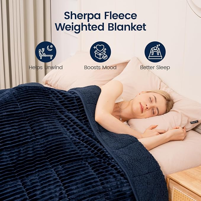 Sherpa Fleece Adult Weighted Blanket - Image 2