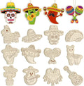 36PCS Wooden Cinco De Mayo Crafts Decorations Mexico Crafts by Sophena