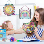 BANBBUR 4 Pcs Window Art Kits for Kids, Gem Arts for Kids Ages 8-12 4-8 - Image 6