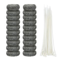Shappy 20 Pieces Lint Traps Washing Machine Drain Hose Filter Stainless Steel Snare Laundry Mesh Washing Machine Lint Trap Catcher with 20 Pcs Pieces Cable Ties