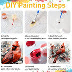 Cardinal Paint by Numbers for Adult, Cardinal Paint by Numbers Kit for Adults - Image 9