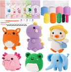Gerute 6Pcs Crochet Kit for Beginners, Crochet Animal Kit by Unknown