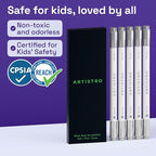 ARTISTRO 5 Silver Dual-Tip Acrylic Paint Markers – Paint Pens Set - Image 6