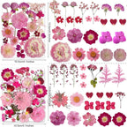 148PCS Pink Dried Pressed Flowers - Image 3