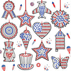 36 Sets 4th of July Patriotic Diamond Painting Crafts Ornaments 250th by WinnerWhy