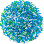 Keedolla 0.5 Lb Blue Green Betta Fish Tank Rocks Gravel Frosted Glass Beads by Keedolla