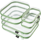 YQBRAO 6 Pack Sleek Green Clear Hard Shell Zipper Case, 1.2mm Heavy Duty Tech & by Unknown